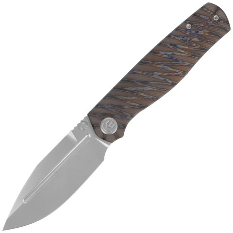 Nóż składany Kubey KB Knives Albatross Flamed Titanium, Silver Beadblasted M390 by Ray Laconico (KB471B) Kubey Knife