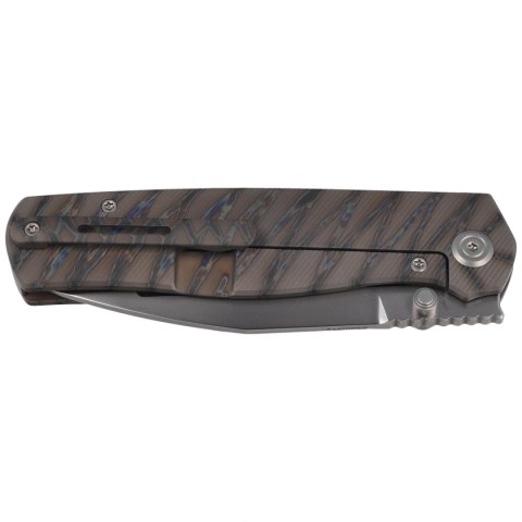 Nóż składany Kubey KB Knives Albatross Flamed Titanium, Silver Beadblasted M390 by Ray Laconico (KB471B) Kubey Knife