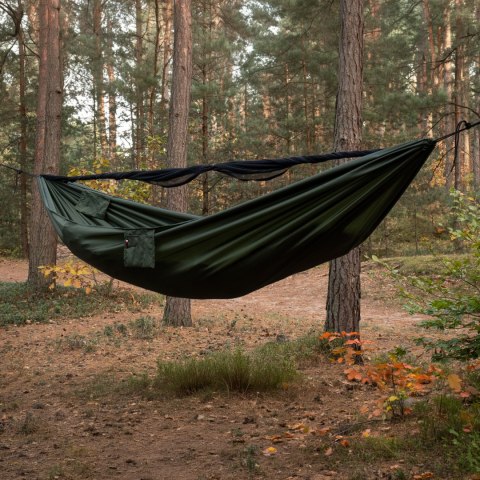 Hamak TigerWood Ważka V1 long z moskitierą Double Zip, zielony Tigerwood