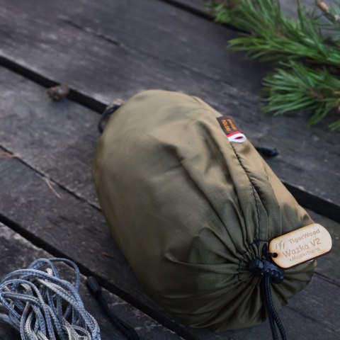 Hamak TigerWood Ważka V2 z moskitierą Double Zip, khaki Tigerwood