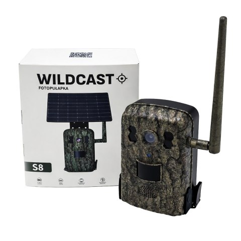 Kamera fotopułapka WildCast S8 GSM + panel solarny + karta pamięci 32 GB NN