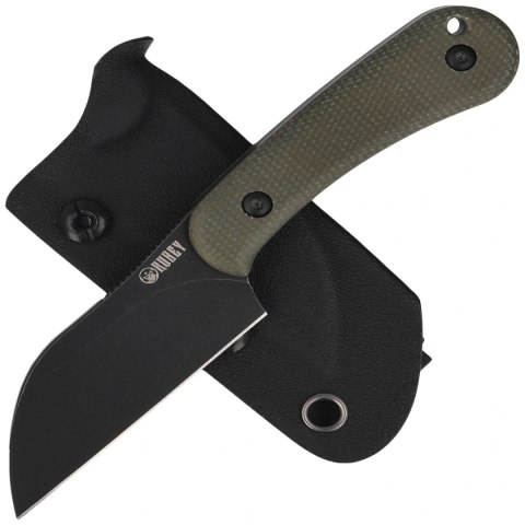 Nóż Kubey Rock Hopper Green Micarta, Blackwashed 14C28N by Scott Halpern (KU412F) Kubey Knife