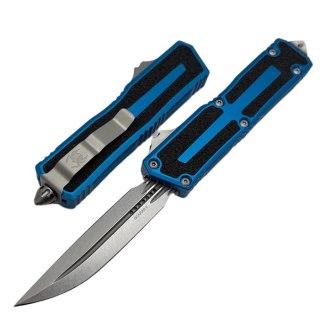 Nóż automatyczny OTF Microtech Scarab II Gen III D/E-S Blue Aluminium, Stonewashed M390MK by Tony Marfione (1180-10BL) Microtech Knives