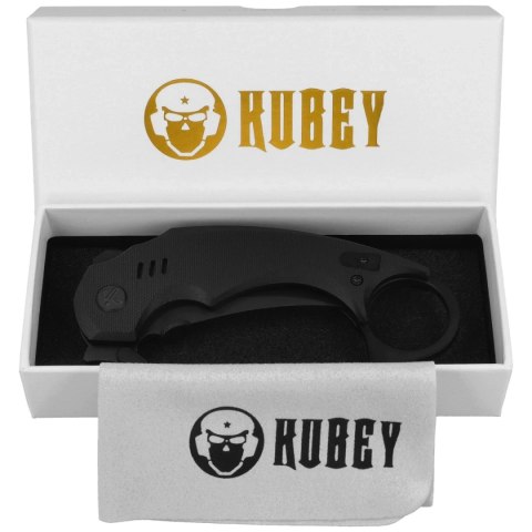 Nóż składany Kubey Jaw Pikal Black G10, Black Stonewashed 14C28N by MUZI Design (KU440F) Kubey Knife