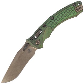 Nóż składany Microtech Marfione Select Amphibian Ram-Lok S/E Antique Green Frag Titanium, Bronzed Stonewashed M390MK by Tony Mar Microtech Knives