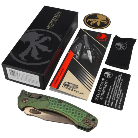 Nóż składany Microtech Marfione Select Amphibian Ram-Lok S/E Antique Green Frag Titanium, Bronzed Stonewashed M390MK by Tony Mar Microtech Knives