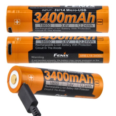 Akumulator Fenix USB ARB-L18U (18650 3400 mAh 3,6 V) Fenix