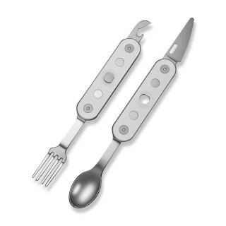Niezbędnik Civivi Partake 4-in-1 Multi-Tool, Knife, Fork, Spoon, Can Opener, Silver Aluminium, Satin Stainless Steel (C24032C-3) Civivi by WE Knife