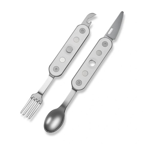 Niezbędnik Civivi Partake 4-in-1 Multi-Tool, Knife, Fork, Spoon, Can Opener, Silver Aluminium, Satin Stainless Steel (C24032C-3) Civivi by WE Knife