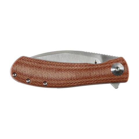 Nóż Składany Trollsky Knives Mandu EVO MTE007 Liner Lock Satin 14C28N, Brown Micarta Trollsky Knives