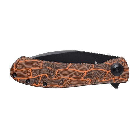 Nóż Składany Trollsky Knives Mandu EVO MTE012 Liner Lock Black Stonewashed 14C28N Orange Turtle G10 Trollsky Knives