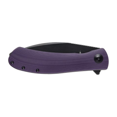 Nóż Składany Trollsky Knives Mandu XL MT022-XL Liner Lock Black 14C28N Purple G10 Trollsky Knives