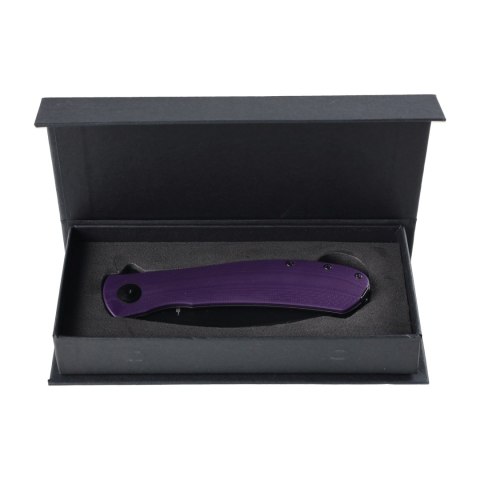 Nóż Składany Trollsky Knives Mandu XL MT022-XL Liner Lock Black 14C28N Purple G10 Trollsky Knives
