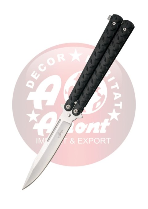 Nóż motylkowy Third Decor Habitat Balisong Black Aluminium, Satin 420 (TH-K2449) Decor Habitat