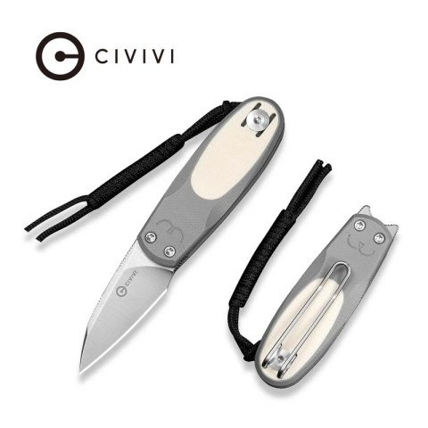 Nóż składany Civivi Purr Gray-Ivory G10, Satin Nitro-V by Ostap Hel (C25054-1) Civivi by WE Knife