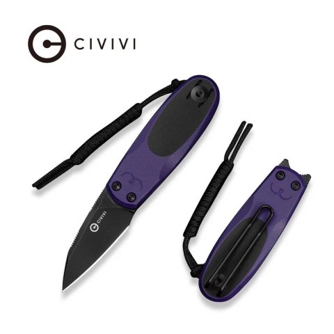 Nóż składany Civivi Purr Purple-Black G10, Black Stonewashed Nitro-V by Ostap Hel (C25054-3) Civivi by WE Knife