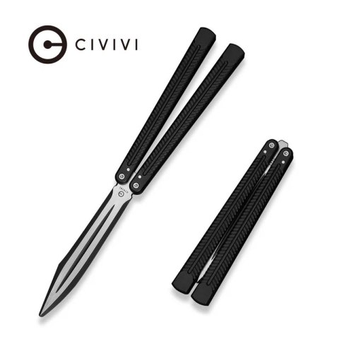 Nóż treningowy motylek Civivi Dracolisk Black Aluminium, Black Stonewashed / Satin 9Cr18MoV (C25028-1) Civivi by WE Knife