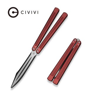 Nóż treningowy motylek Civivi Dracolisk Burgundy Aluminium, Black Stonewashed / Satin 9Cr18MoV (C25028-3) Civivi by WE Knife