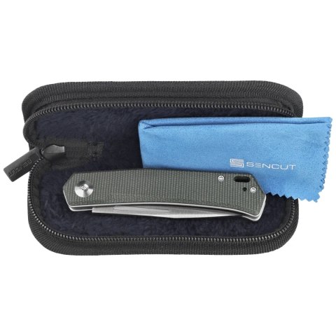 Nóż składany Sencut Braxx Green Canvas Micarta, Satin D2 (S25089-2) Sencut by We Knife