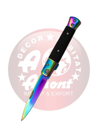 Nóż składany Third Decor Habitat N118W Black Aluminium/Rainbow Steel, Rainbow 420 (TH-N118W) Decor Habitat