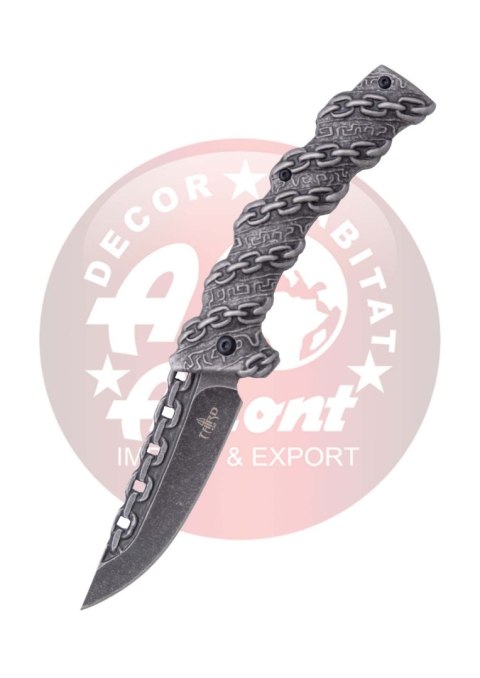 Nóż składany Third Decor Habitat N121 Stone-Polished Steel Chain-Like Design Steel, Stone-Polished Steel Chain-Like Design 420 ( Decor Habitat