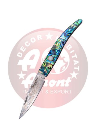 Nóż składany Third Decor Habitat N92DV Abalone/Acrylic, Damascus (TK-N92DV) Decor Habitat