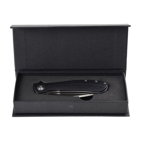 Nóż składany Trollsky Knives Mandu EVO MTE013 Liner Lock Satin MagnaCut Black CarbonTex G10 Trollsky Knives