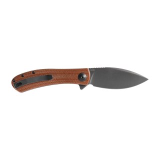 Nóż Składany Trollsky Knives Mandu EVO MTE006 Liner Lock Grey Stonewashed 14C28N Brown Micarta Trollsky Knives