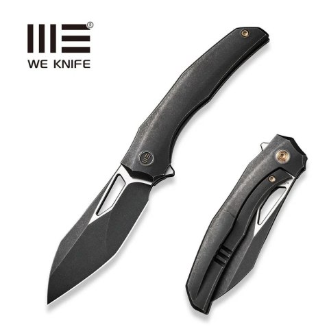 Nóż składany WeKnife Ignio Mystery Box Black Titanium, Black Stonewashed/Satin CPM 20CV by Toni Tietzel (WE22042B-1 MB) WE Knife