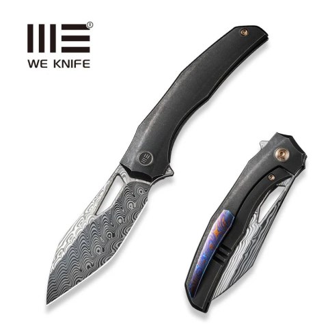 Nóż składany WeKnife Ignio Mystery Box Black Titanium, Damasteel Hakkapella by Toni Tietzel (WE22042B-DS1 MB) WE Knife