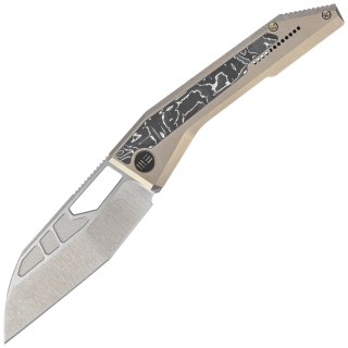 Nóż składany WeKnife Inceptus Champagne Titanium/Aluminium Foil Carbon Fiber, Satin M390 by Robert Saniscalchi (WE25017-4) WE Knife