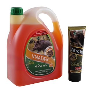 Płyn do wabienia zwierzyny For Vnadex 4,8 kg o zapachu anyżu + Smoła bukowa AtraTar 320 g For
