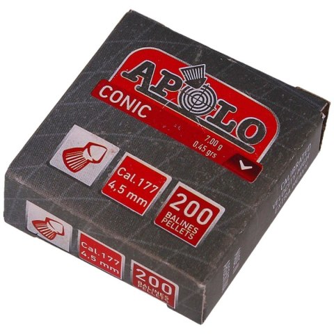 Śrut Apolo Conic 4.5 mm, 200 szt. 0.46g/7.1gr (10002) Apolo