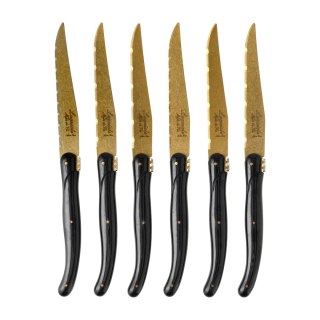 Nóż Laguiole do steków Prestige Line Style de Vie Gold Stonewash 6 szt. Laguiole