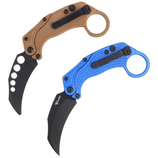 Nóż grawitacyjny Reate EXO-K Gravity Karambit Blue Aluminium, Black PVD N690 (EXO-K BLU.PVD) Reate Knives