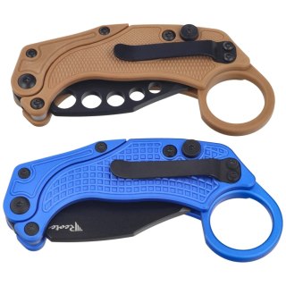 Nóż grawitacyjny Reate EXO-K Gravity Karambit Blue Aluminium, Black PVD N690 (EXO-K BLU.PVD) Reate Knives