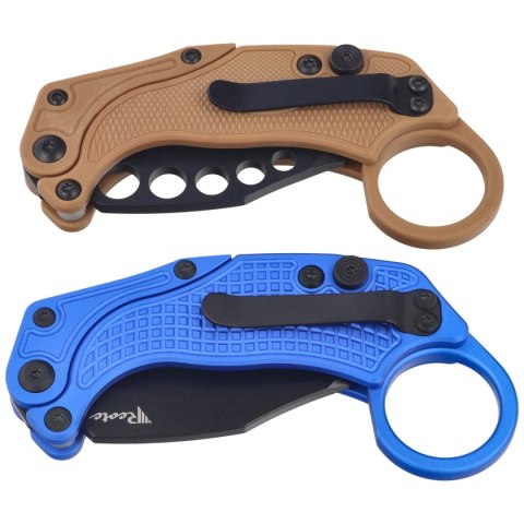 Nóż grawitacyjny Reate EXO-K Gravity Karambit Blue Aluminium, Black PVD N690 (EXO-K BLU.PVD) Reate Knives