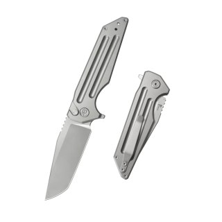 Nóż składany Kubey KB Knives Relentless Gray Titanium, Silver Bead Blasting M390 by Jake Hoback (KB462A) Kubey Knife