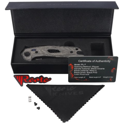 Nóż składany Reate PL-7 Black Micarta, Black PVD Nitro-V (PL-7 BKM PVD) Reate Knives