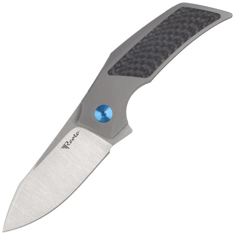 Nóż składany Reate T2500 Gray Titanium / Carbon Fiber, Satin M390 by Tashi Bharucha Reate Knives