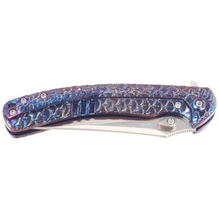 Nóż składany WeKnife Dracarys LE No 150/199 Flamed Titanium, Satin M390 (WE25061B-3) WE Knife