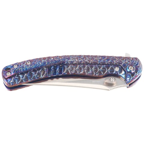 Nóż składany WeKnife Dracarys LE No 150/199 Flamed Titanium, Satin M390 (WE25061B-3) WE Knife