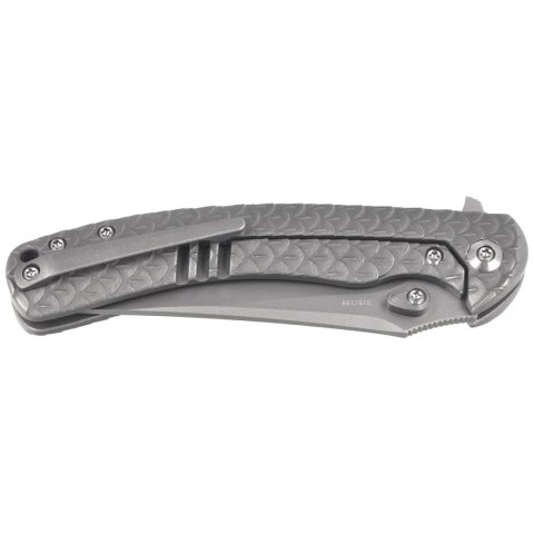 Nóż składany WeKnife Dracarys LE No 015/199 Gray Titanium, Stonewashed M390 (WE25061B-1) WE Knife