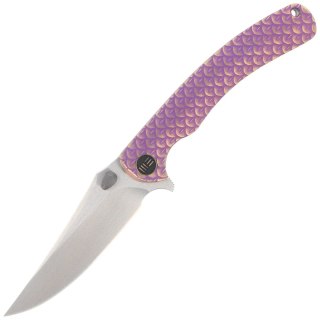 Nóż składany WeKnife Dracarys LE No 017/199 Purple / Golden Titanium, Hand Rubbed Satin M390 (WE25061B-2) WE Knife