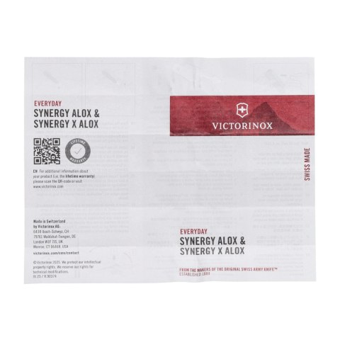 Scyzoryk Victorinox Alox Refined Synergy X 0.8226.20 czerwony Victorinox
