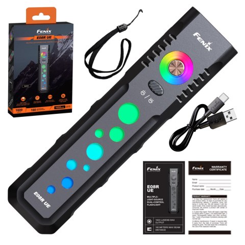 Latarka LED Fenix E08R UE czarna Fenix