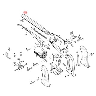 Muszka na jaskółczy ogon do rewolweru Pietta 1858 Remington New Model Army / Navy Stainless (3501/IX) Pietta Firearms