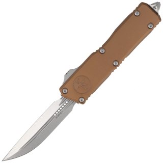 Nóż automatyczny OTF Microtech Scarab II Gen III Executive D/E-S Tan Aluminium, Stonewashed M390MK by Tony Marfione (1181-10TA) Microtech Knives