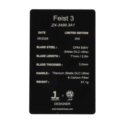 Nóż składany Kizer Feist 3 ZX-3499.3A1 Kizer