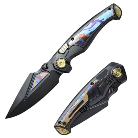 Nóż składany Remette Scepter Black Titanium/Timascus, Black DLC M390 (SCPT-B) Remette Knife